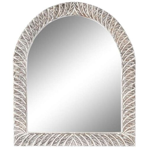  Zidno ogledalo Home ESPRIT Bijela Smeđa Decapé rezbareno 75 x 4 x 90 cm Cijene