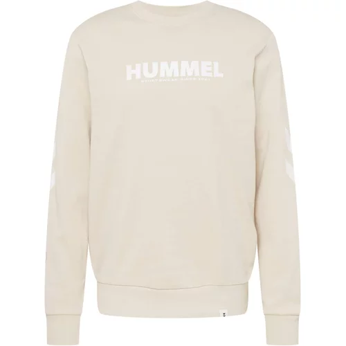 Hummel Sportska sweater majica bež / bijela