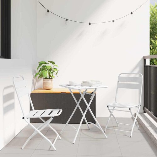  Sklopiva stolica za vrt 2 pcs Bijelo 42 x 52 x 82cm Cene