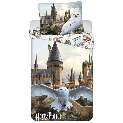 Jerry Fabrics Pamučna dječja posteljina za krevet za jednu osobu 140x200 cm Harry Potter &amp;quot;Hedwig&amp;quot; &amp;ndash; Slike