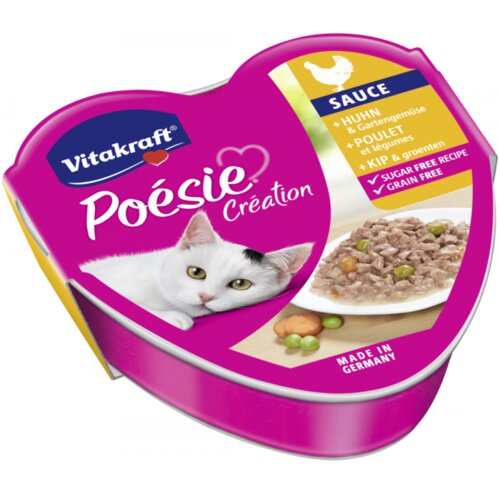 Vitakraft hrana za mačke sa ukusom piletine sa povrćem u sosu poesie creation 85g Cene