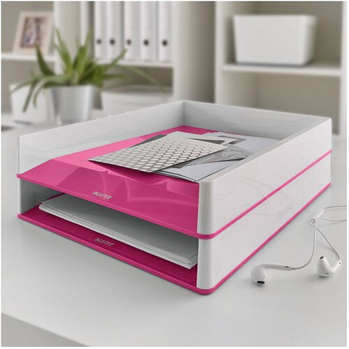  Ladica za spise wow leitz 53611023 bijelo-roza Slike