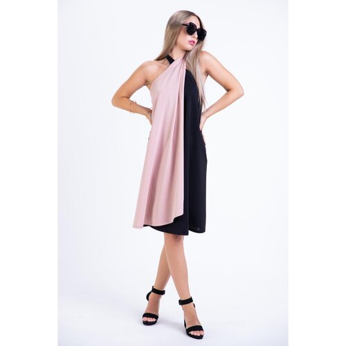 Fenzy Elegantna Mini Obleka S Halter Ovratnikom Maxwell, Črna Cene