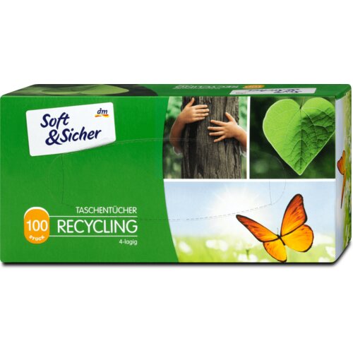 Soft&Sicher Reciklirane papirne maramice – 4-slojne, više vrsta 100 kom Cene