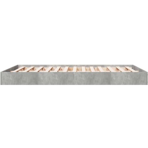 VidaXL okvir kreveta siva boja betona 140x200 cm od konstruiranog drva Slike