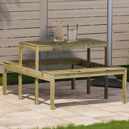 vidaXL Stol za piknik 110 x 134 x 75 cm od impregnirane borovine Cijene