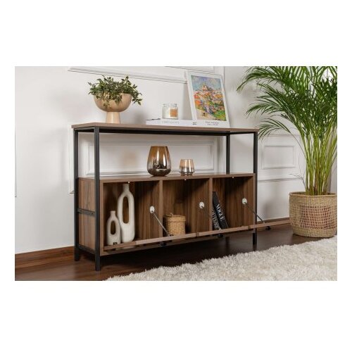 Hanah home Pomoćni stol u dekoru oraha u tamnoj prirodnoj boji 29,5x120 cm Solace &amp;ndash; Slike