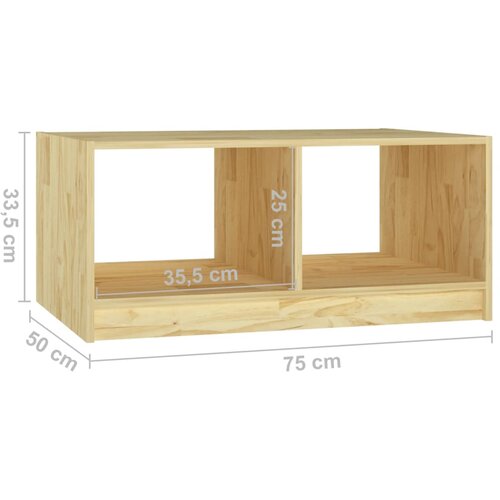  Stolić za kavu 75 x 50 x 33,5 cm od masivne borovine Slike