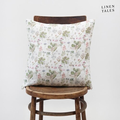 Linen Tales Lanena prevleka za blazino 40x40 cm White Botany – Cene