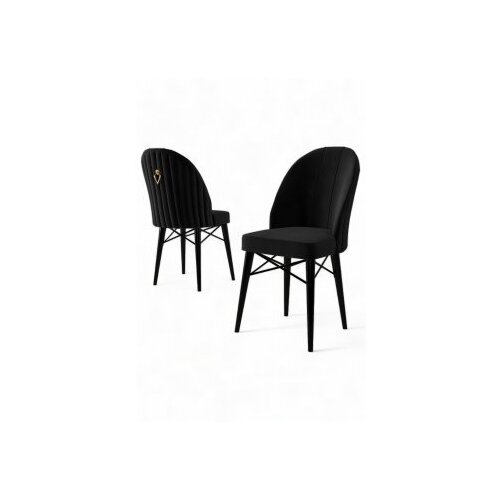 Hanah home set 6 stolica ritim black Slike