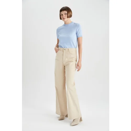 Defacto Wide Leg High Waist Wide Leg Corduroy Trousers