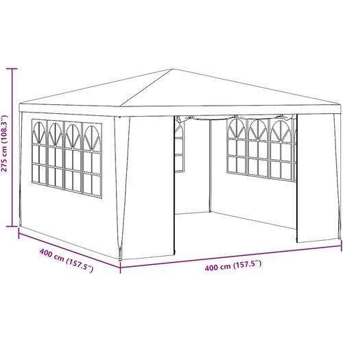  Profesionalni &amp;scaron;ator za zabave 4 x 4 m plavi 90 g/m&amp;sup2; Slike