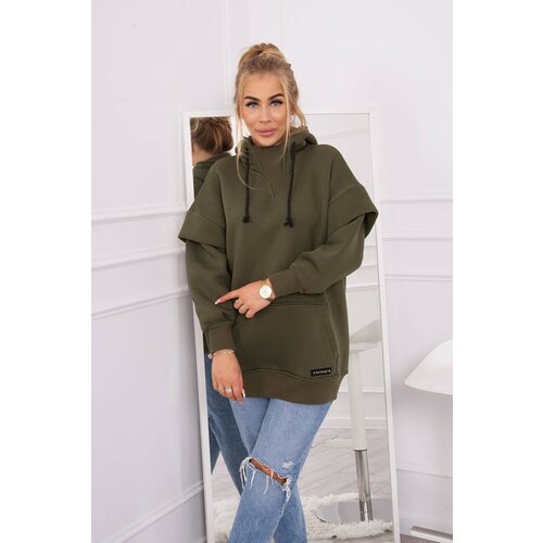 Kesi Insulated turtleneck sweatshirt in khaki color Cene