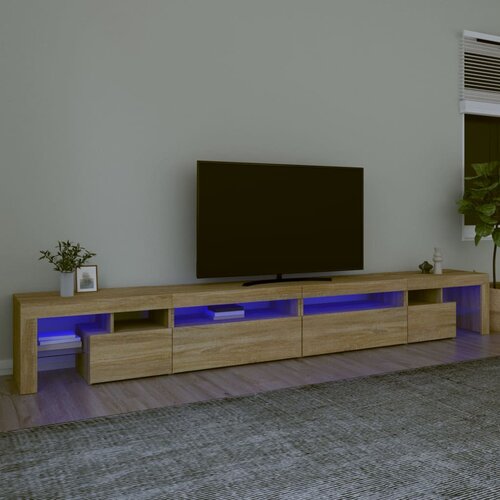 vidaXL TV ormarić s LED svjetlima boja hrasta sonome 290x36,5x40 cm Cijene