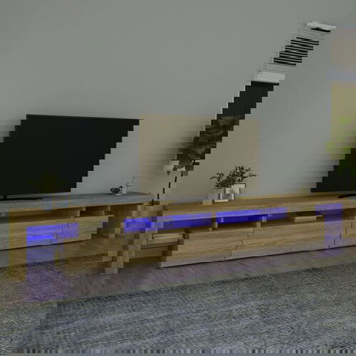 VidaXL TV ormarić s LED svjetlima boja hrasta sonome 290x36,5x40 cm Slike