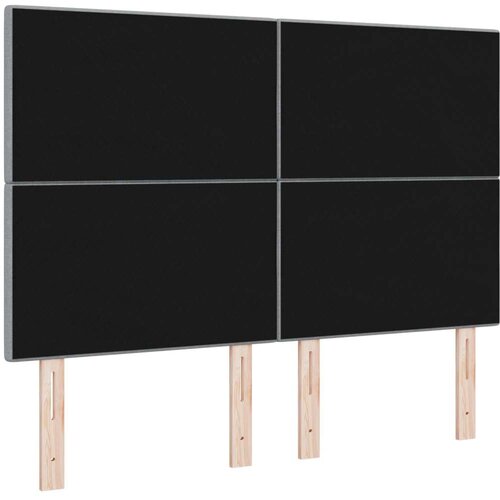  Naslon za glavu s gumbima Svjetlosiva 160 cm Tkanina Slike
