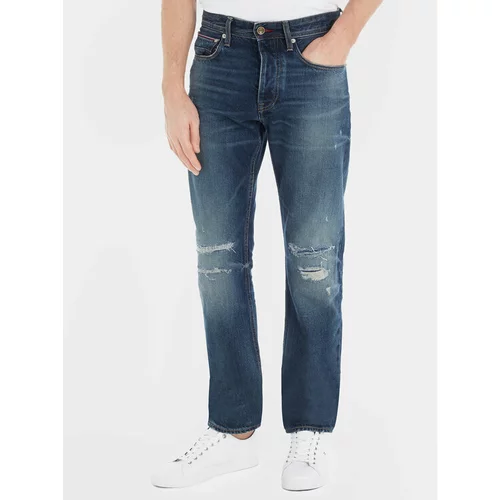Tommy Hilfiger Jeans hlače Mercer MW0MW33370 Mornarsko modra Regular Fit