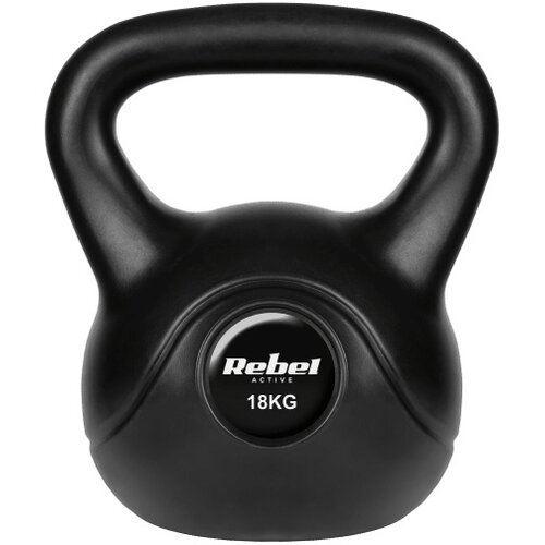 Rebel ACTIVE Bitumenski kettlebell teg crni 18kg RBA-2319 Slike