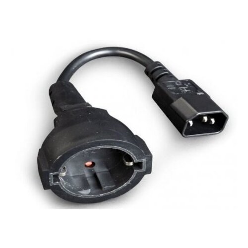 Gembird CABLEXPERT Napajalni kabel 220V C14 - SCHUKO Ž 0,15m črn Cablexpert PC-SFC14M-01 Cene