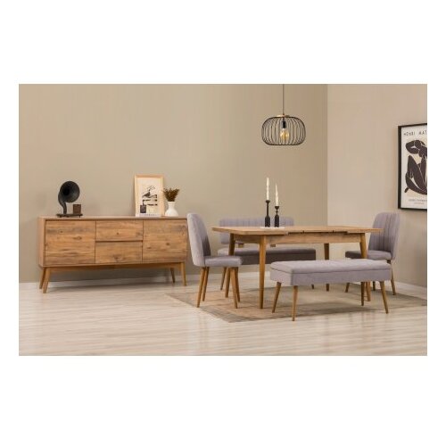 Hanah home Trpezarijski set Vina klupa 04 0701, 6 dijelova, siva Cene