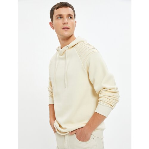 Koton Shawl Collar Basic Sweatshirt Layer Detailed Long Sleeve Raised Cene