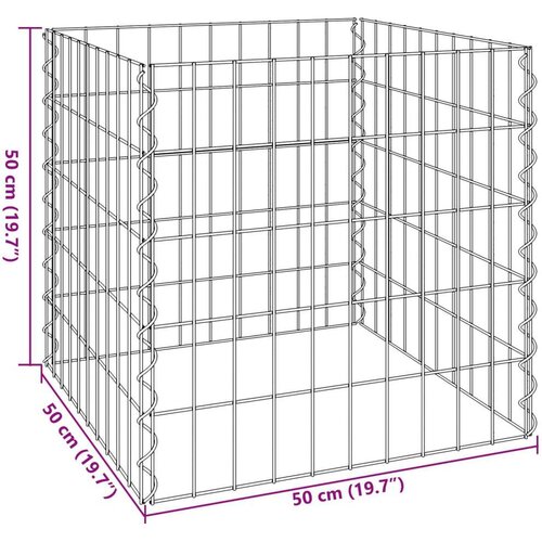 vidaXL Srebrna Metal 50 x 50 x 50 cm Čvrsta Metalna vrtna barijera Cijene