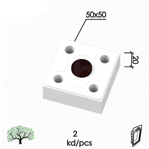 Dabel nogica za komode kn1 bela 50x50x20 mm (2kom) dbp1 Cene