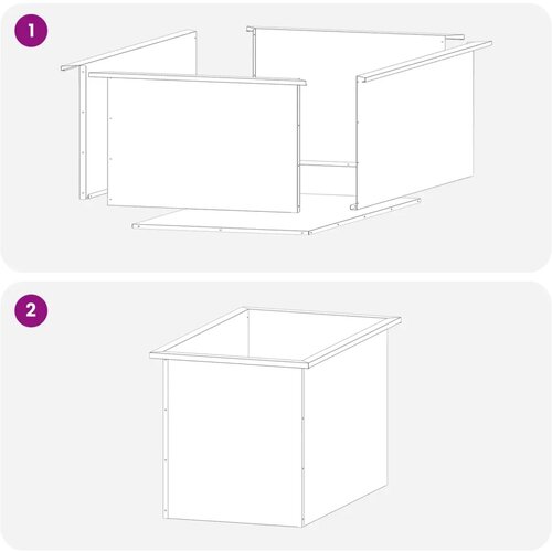  Vrtna posuda za sadnju s LED svjetlom 2 kom. Crna - Crna 50 x 80 x 48 cm 2 Slike
