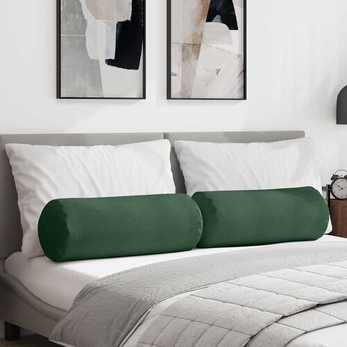  Valjkasti jastučići 2 pcs Tamnozelena &Oslash; 25 x 70 cm Cijene