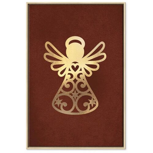  Slika - Angelic Gold (1 Part) Vertical 60x90 U prirodnom drvenom okviru Slike