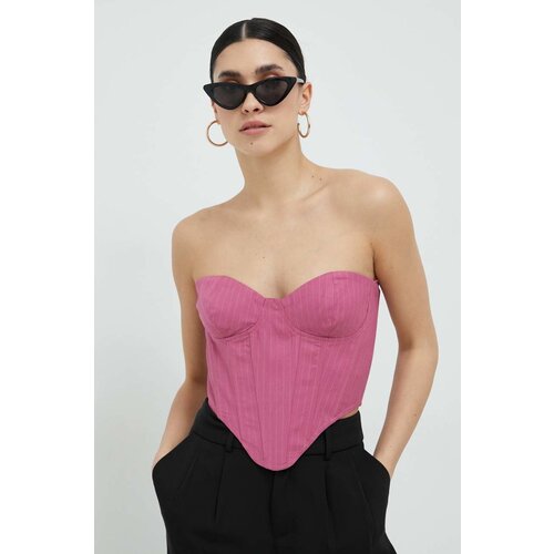 Bardot Top za žene, boja: ljubičasta, s uzorkom Slike