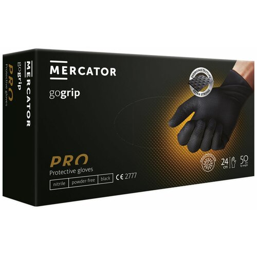 medical jednokratne rukavice gogrip pro crne bez pudera veličina xxl ( rp3002300xxl ) Slike