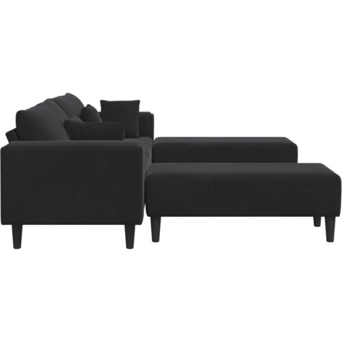  Bar&amp;scaron;unasta sofa s jastukom s jastukom 3 pcs Crna 208 cm Bar&amp;scaron;un Slike
