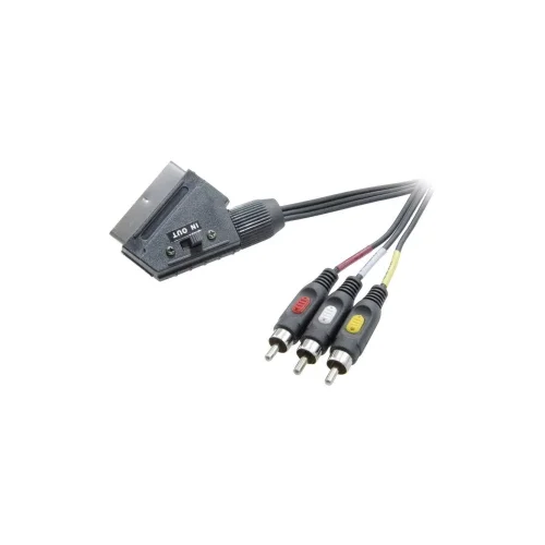 SpeaKa Professional SCART / Činč TV, prijemnik (receiver) priključni kabel [1x SCART-utikač 3x činč-utikač] 2 m crn