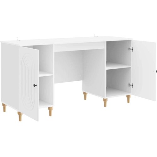  Stol Sjajno bijelo 142 5 x 50 x 75 cm Konstruirano drvo - Bijela visokog sjaja Slike