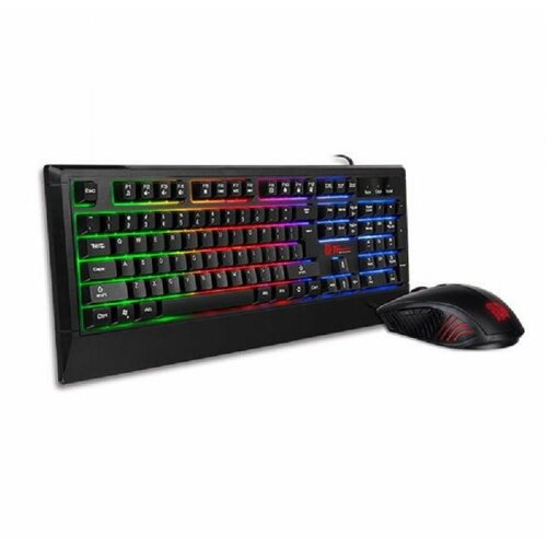 Thermaltake eSPORTS Challenger Gaming tastatura + Miš, USB, US, RGB, Crni Cene