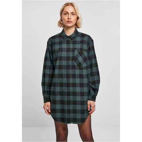 UC Ladies Ladies Oversized Check Flannel Shirt Dress jasper/black Cene