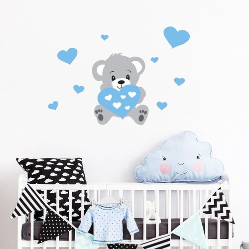 Ambiance zidna naljepnica Teddy Blue Slike