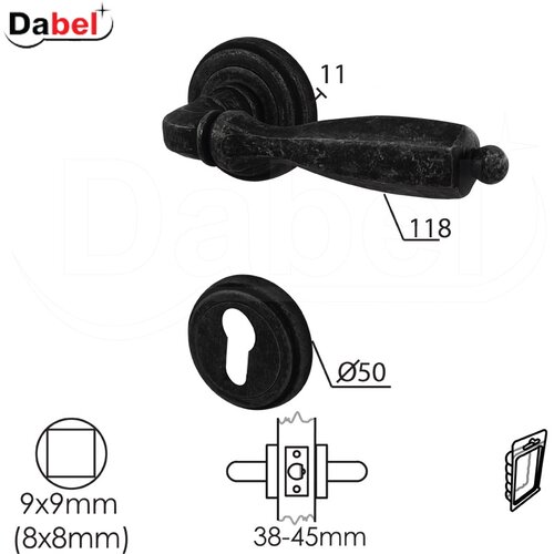 Dabel Kvaka rozeta za vrata BOR Ac fi50/11/118/8/9mm Cil DBP3 0101101 Cene