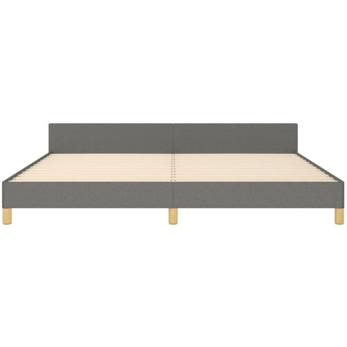  Okvir za krevet bez madraca tamnosivi 200x200 cm od tkanine Slike