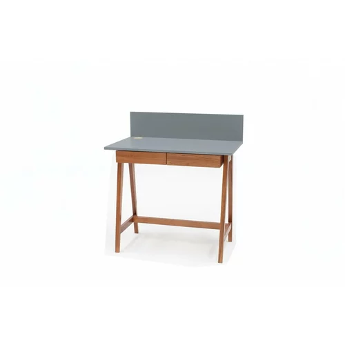 Ragaba sivi radni stol s podnožjem od jasena Luka Oak, duljina 85 cm