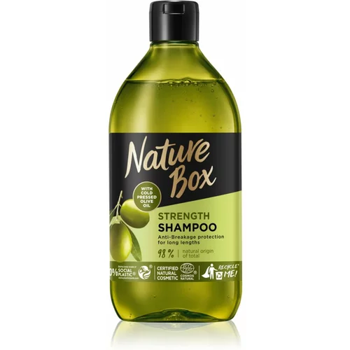 Nature Box Olive Oil zaščitni šampon za lomljive lase 385 ml