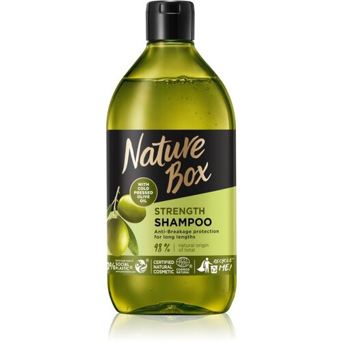 Nature Box Olive Oil za&amp;scaron;titni &amp;scaron;ampon protiv pucanja kose 385 ml Slike