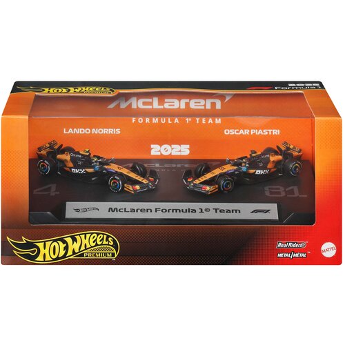 Mattel Hot Wheels F1 komplet dveh igračnih avtomobilčkov - McLaren: Norris + Piastri - Slike