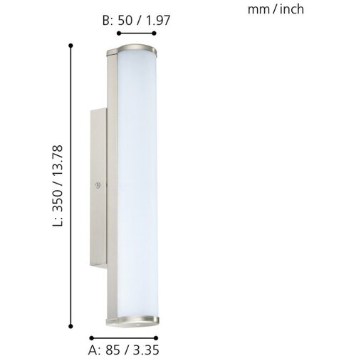 Eglo Calnova zidna/1, led, 8w, 700lm, d350, ip44, nikl-mat/bijela Slike