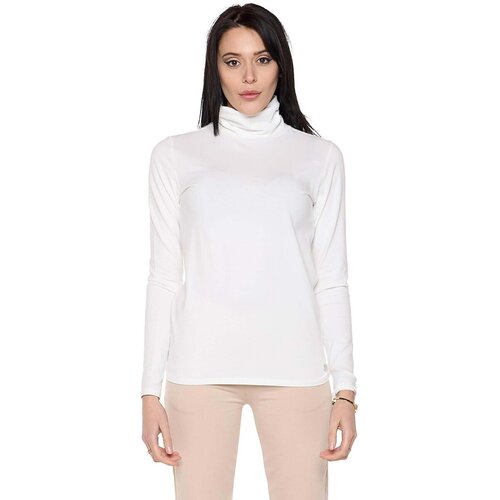 Leone 1947 Puloverji Woman High Collar T-Shirt Never Without Bela Cene