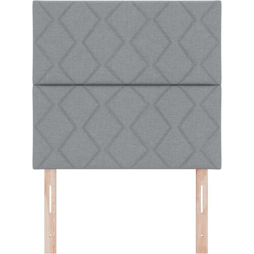  LED glava kreveta Svijetlo siva 100 cm tkanina Slike