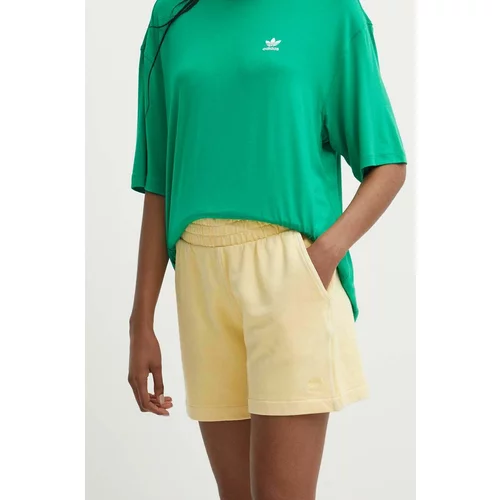 Adidas Bombažne kratke hlače rumena barva, IT4286