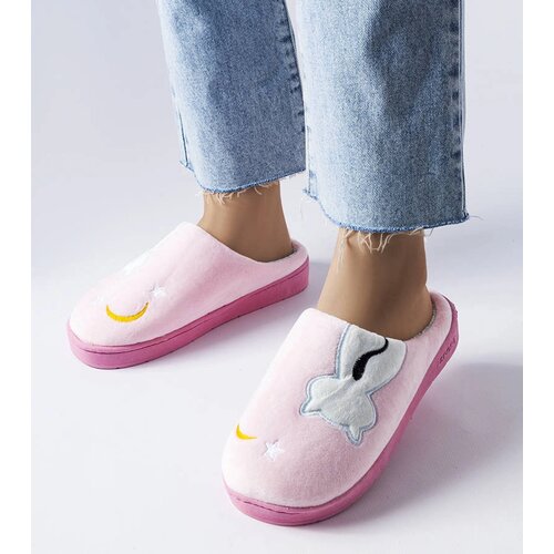 Gemre Pink Soft MoonCat Slippers Slike