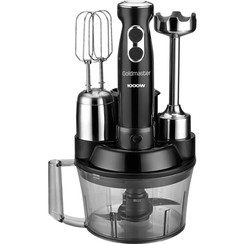 Goldmaster Štapni mikser sa posudom, 5u1, 1000 W, Multipraktik – GM-7239B Elena Max Black Cijene
